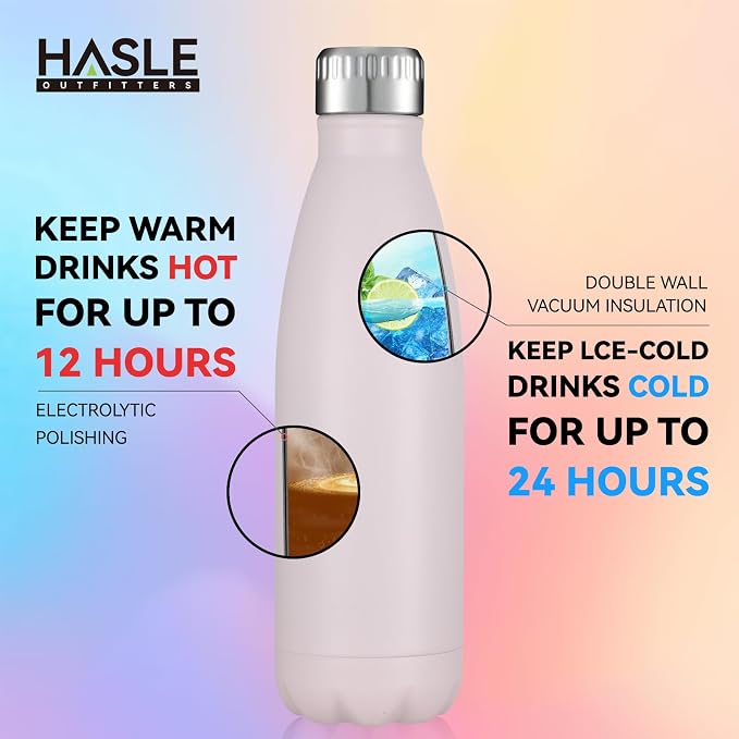 HASLE OUTFITTERS 17oz Stainless Steel Water Bottles, Vacuum Insulated Water - Image 4