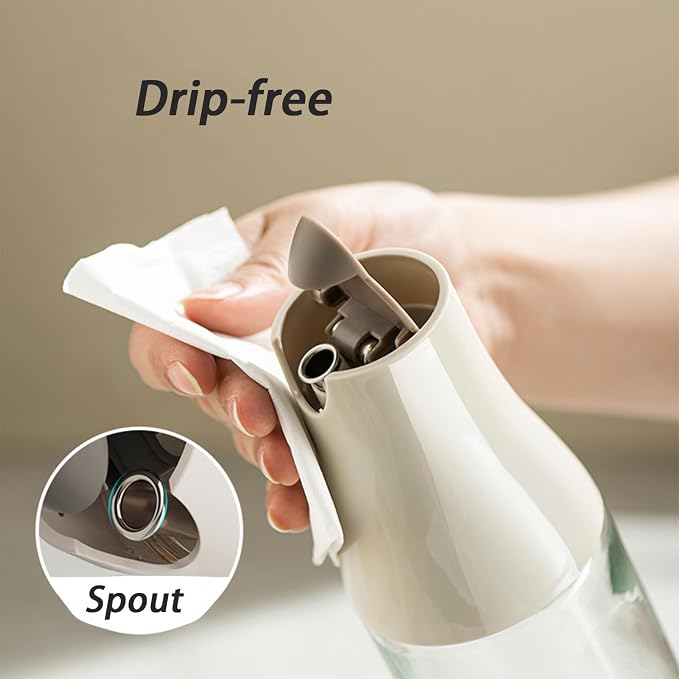 Olive Oil Dispenser Bottle, Auto Flip Non-Drip Design, Leak Proof Soy Sauce & - Image 2