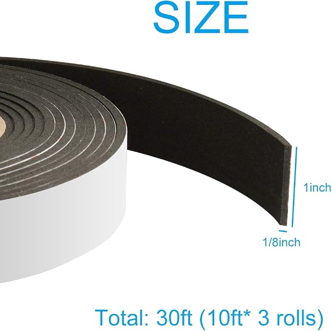 Foam Tape Weather Stripping Window Seal, Adhesive Closed Cell Weather Strip - Image 3