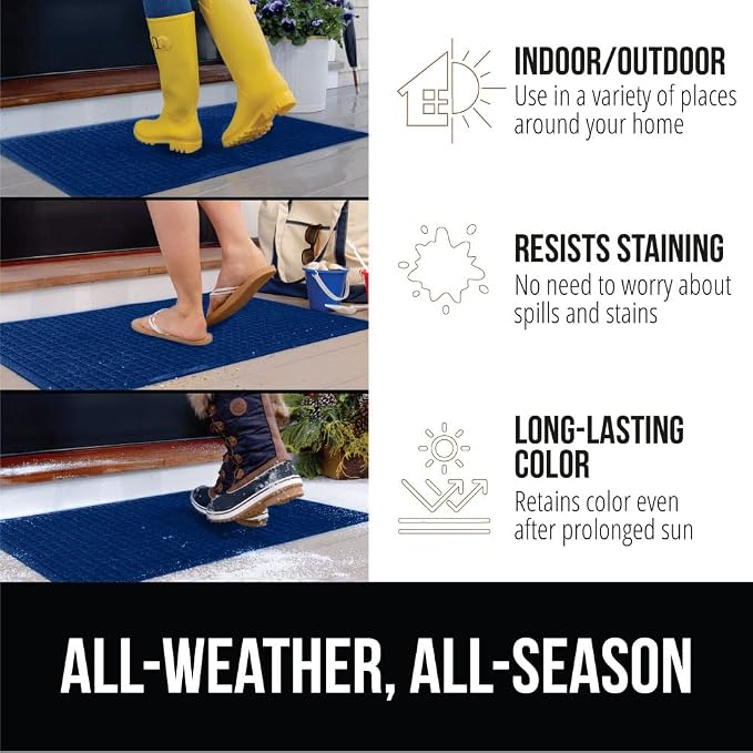 GORILLA GRIP Front Door Mat, Indoor Outdoor Ultra Absorbent HydroAbsorb Doormat - Image 5
