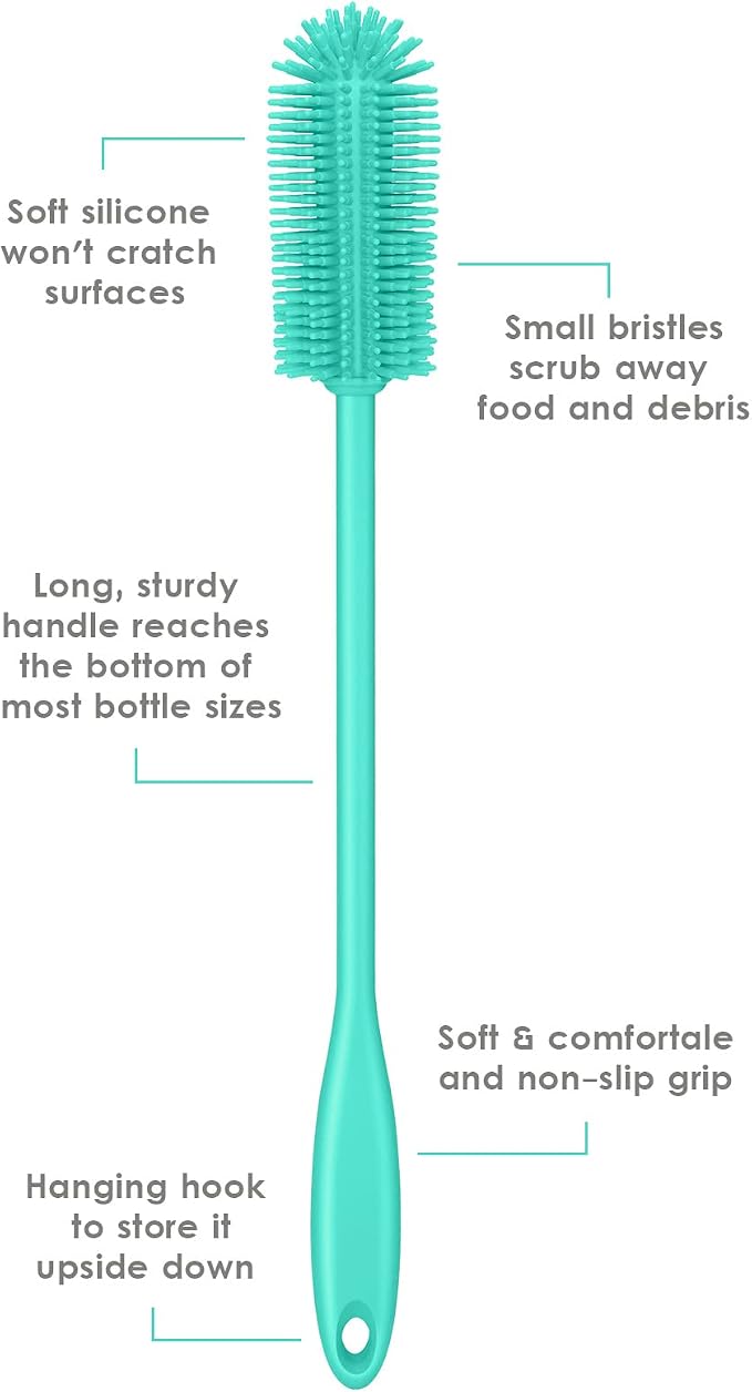 Silicone Bottle Brush, Water Bottle Cleaner Brush - Image 4