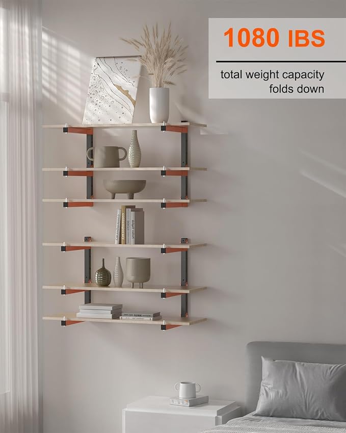 Lumber Storage Rack Wall-Mounted Lumber Racks Heavy Duty Wood Storage Rack - Image 7