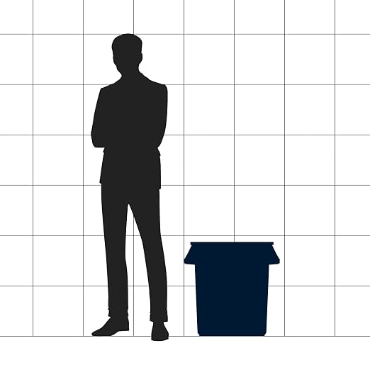 20 Gallon Orange Round Commercial Trash Can - Image 2