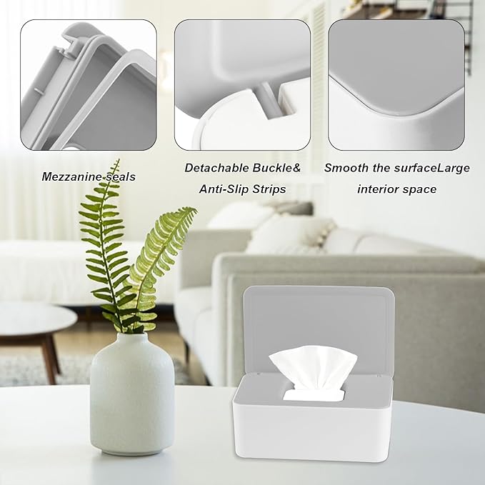 1 Pcs Diaper Wipes Dispenser, Refillable Wipe Container, Wipe Container - Image 3