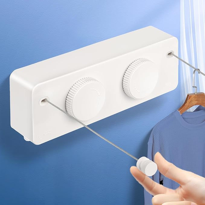 Retractable Clothesline Indoor Outside Heavy-Duty, Upgrade 304 Double Stainless by Coltovia