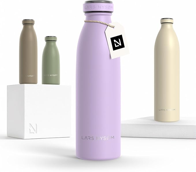 LARS NYSØM Stainless Steel Insulated Water Bottle 12oz 17oz 25oz 34oz 51oz | by LN