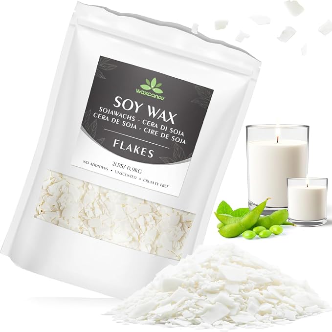 Soy Wax Flakes, Waxcanpy Natural Candle Wax, Organic Soy Wax by Waxcanpy