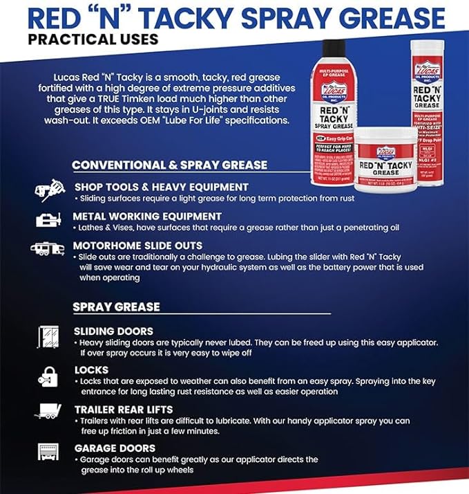 Lucas 10005-30PK Red N' Tacky Grease - Image 5