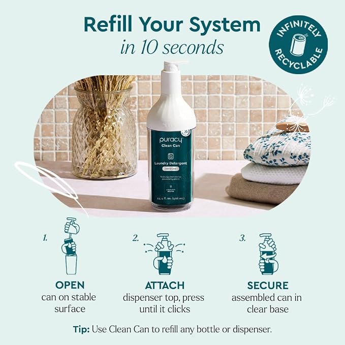 Puracy Liquid Laundry Detergent Clean Can Starter Set - Image 4