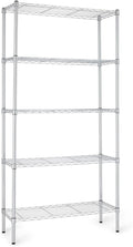 Amazon Basics 5-Shelf Adjustable Heavy Duty Steel Wire Rack Storage Shelving by AmazonBasics
