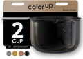Color Up 2 Cup Measuring Cup, 480ml Black Stainless Steel Metal Measuring Scoop by ColorUpCollection