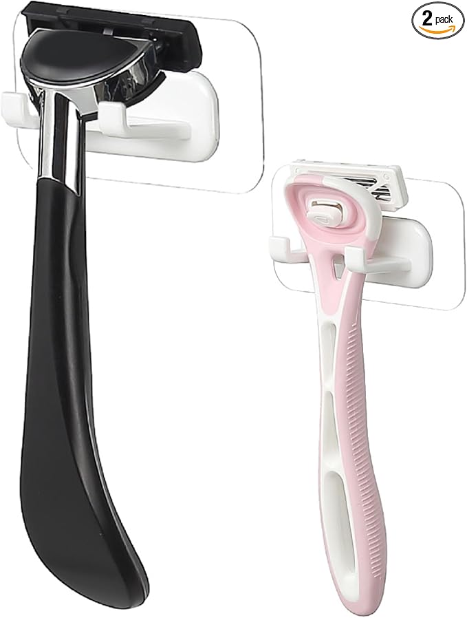Hook LAB Self-Adhesive Shower Razor Holder, Removable & Reusable Waterproof by HOOKLAB