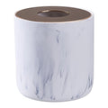 White Marble Textural Mini Trash Can by Polytree