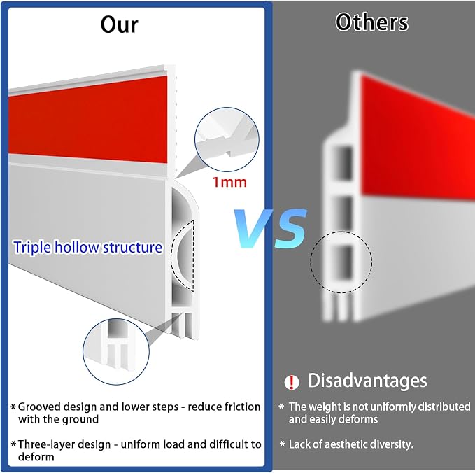 Under Door Draft Stopper, Self-Adhesive Door Sweep - Image 5