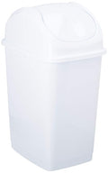 Superio Medium Trash Can with Lid 4.5 Gallon Plastic Swing Top Garbage Can Slim by Superio