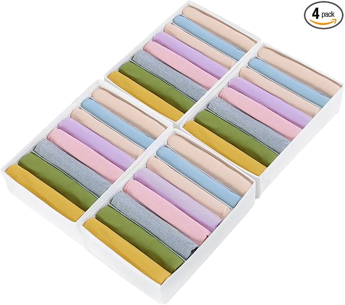 4 Packs T-shirt Drawer Organizers by Remittur