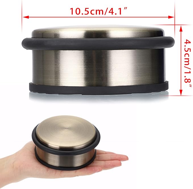 Sumnacon Heavy Duty Floor Door Stopper No Drill, Durability Stainless Steel - Image 3