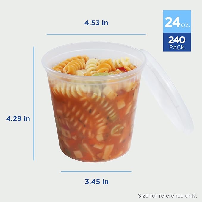 Karat Clear PP Injection Molded Round Deli Containers - Image 2