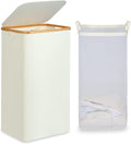 efluky Laundry Basket with Lid and Removable Bag, 100L Tall Laundry Hamper with by efluky