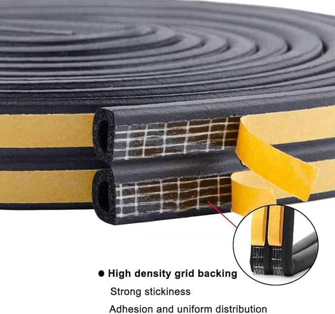 Weather Stripping Seal Strip Tape, Doors Windows Frame Self Adhesive D Type - Image 4