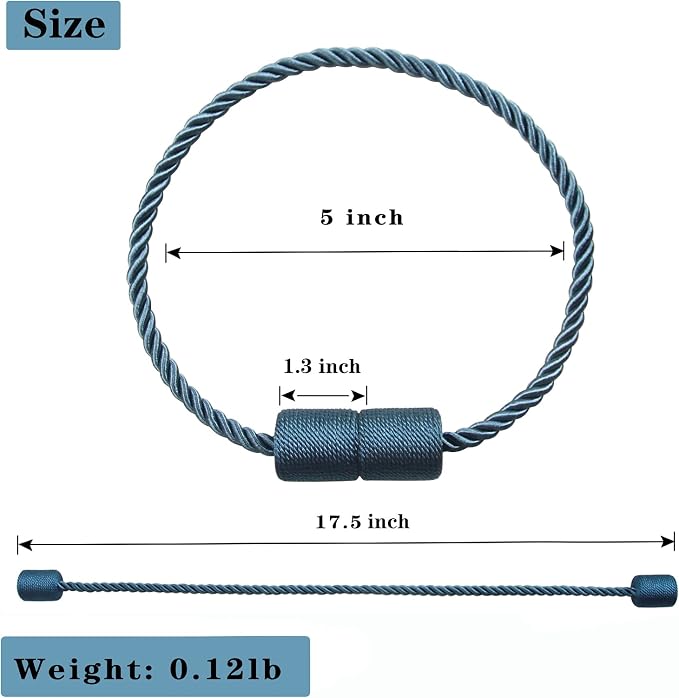 2 Pack Strong Magnetic Curtain Tiebacks Outdoor Elegant Decorative Tie Backs - Image 3