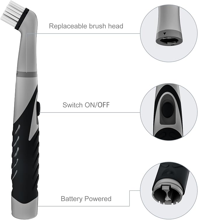 Electric Cleaning Brush with 4 in 1 Multiple Brush Heads, Indoor Household - Image 2
