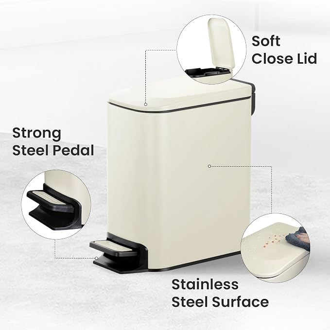 Cesun Small Bathroom Trash Can - Image 4