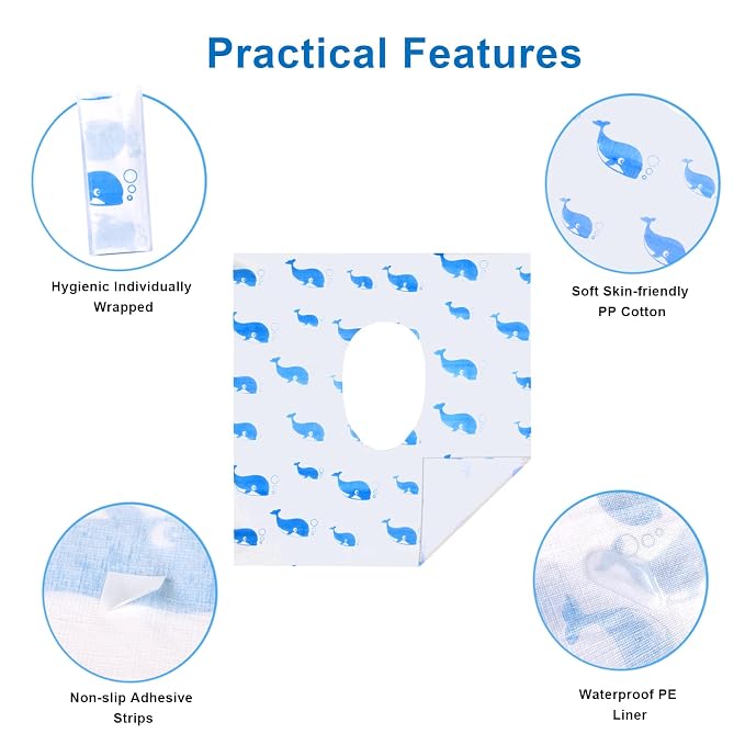 41 Pack Toilet Seat Covers Disposable, Extra Large Disposable Toilet Seat Covers - Image 6