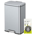 EKO Madison Matte Grey Stainless Steel 50 Liter/13.2 Gallon Step Trash Can by EKO