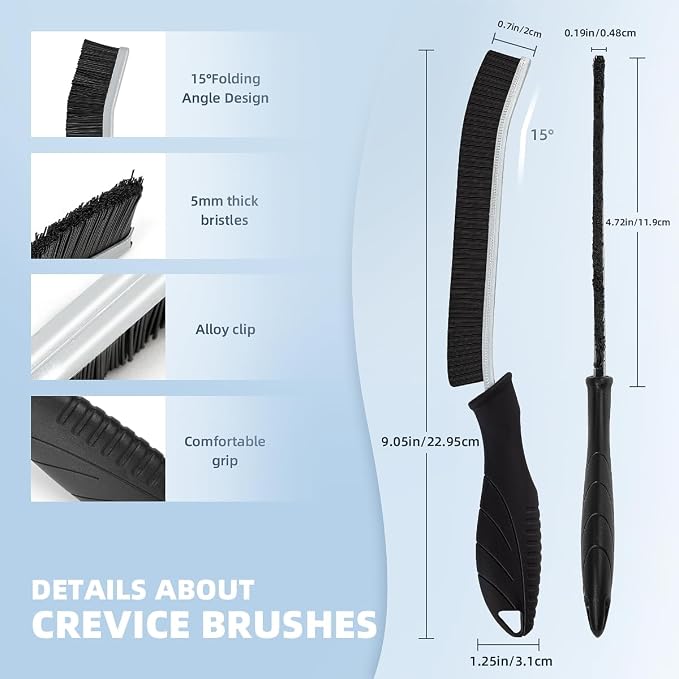 Hard Bristle Crevice Cleaning Brush-Thin Gap Scrub Brush, Small Cleaning Brush - Image 3