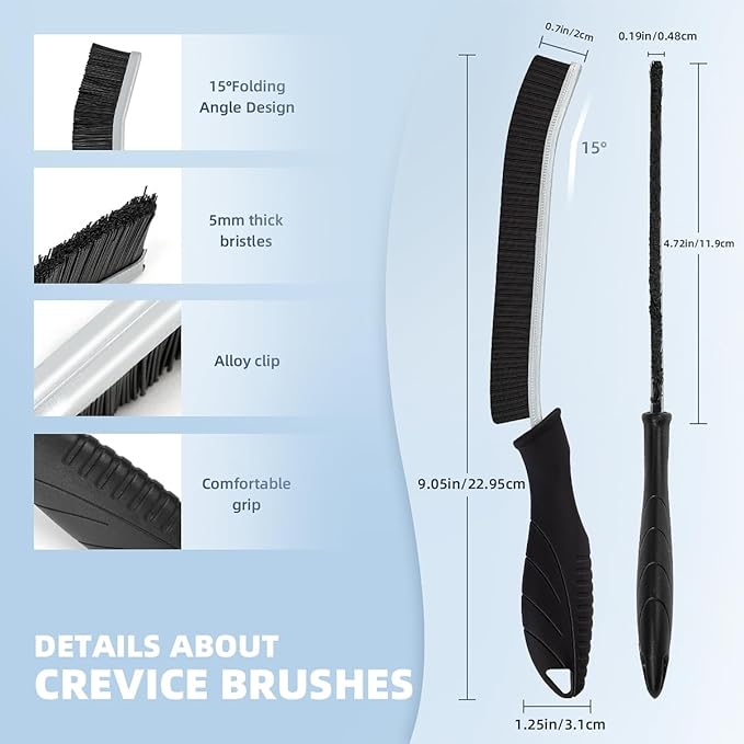 3Pcs Hard Bristle Crevice Cleaning Brush, Scrub Brush, Kitchen Sink Cleaning - Image 3