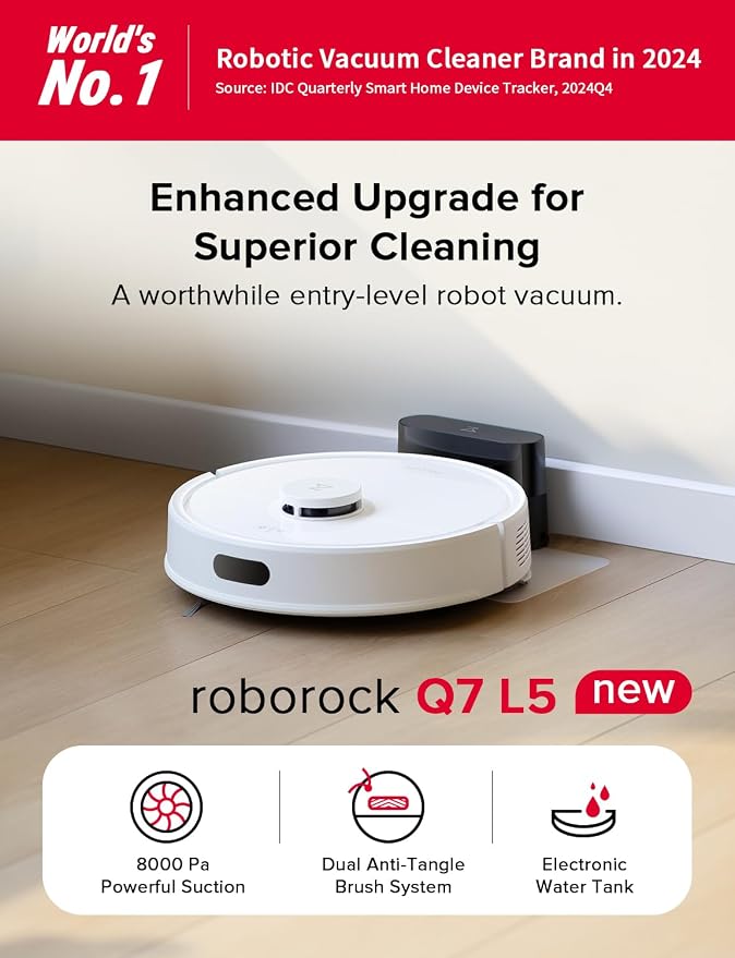 roborock Q7 L5 Robot Vacuum and Mop Combo, 000Pa Suction, Upgraded from Q5 Pro - Image 2