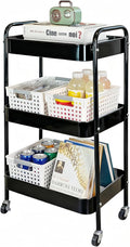 3 Tier Rolling Storage Cart for Kitchen Storage & Laundry Room Organization by LIWNYRK