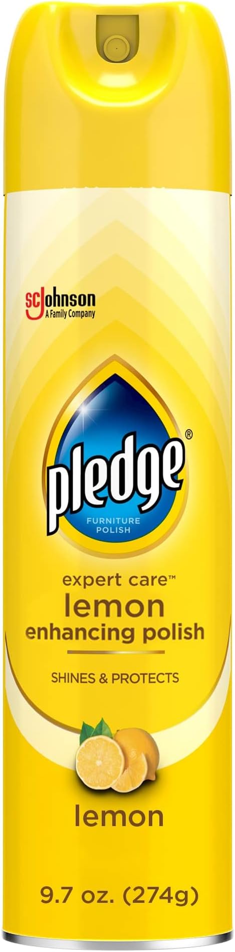 Pledge Enhancing Polish, Furniture & Wood Spray, Lemon Scent by Pledge