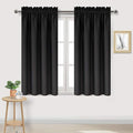 DWCN Black Blackout Curtains for Bedroom –Rod Pocket Thermal Insulated Room by DWCN