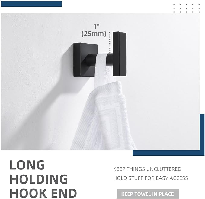 Angle Simple Towel Hook for Bathroom, Stainless Steel Hand Towel Coat Hook for - Image 4