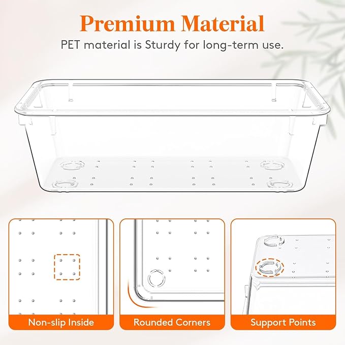 8-Pack Clear Plastic Drawer Organizer Trays – Large Dividers - Image 3