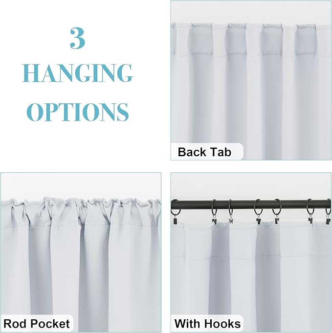 RYB HOME Bathroom Curtains Blackout - Image 6