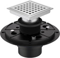 4-3/8 Inch Square Shower Drain Chrome, Bathroom Floor Drain, Stainless Steel by Dilvii
