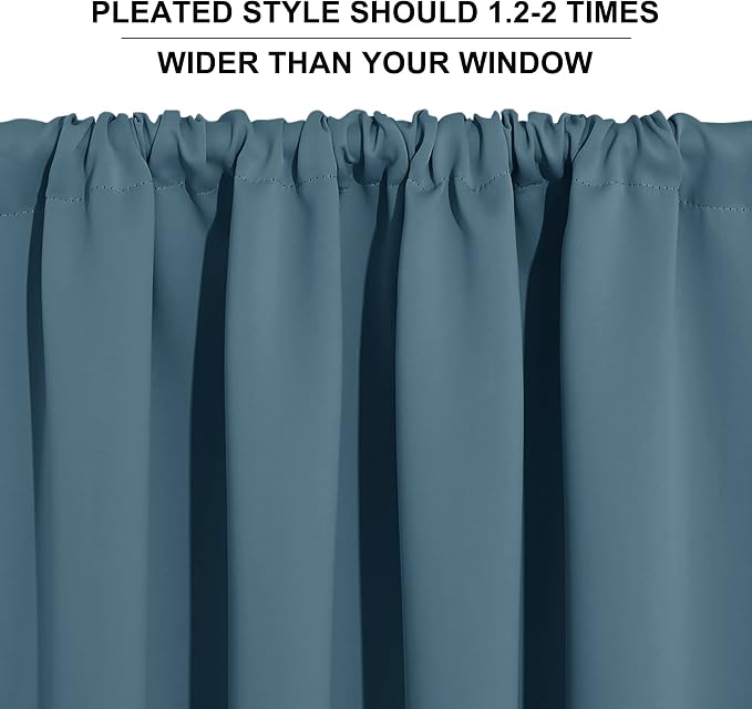 RYB HOME Bathroom Curtains for Small Window, Room Darkening Privacy Assured - Image 6