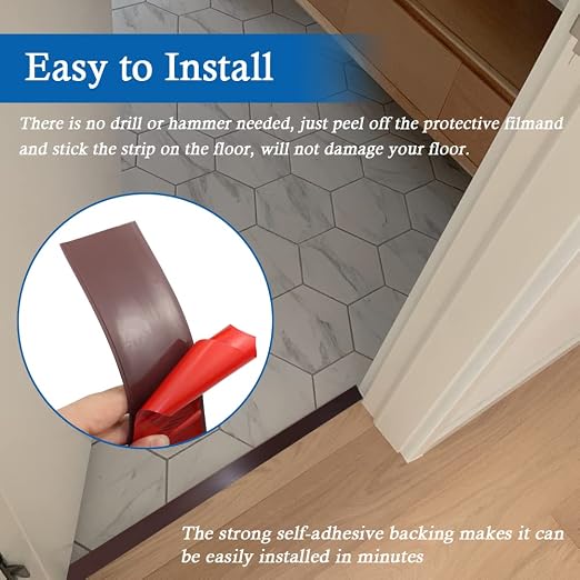 Floor Transition Strip Self Adhesive Floor Cover Strips Laminate 3" Wide Vinyl - Image 4