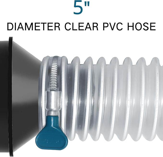 Heavy PVC Dust Collection Hose 5" x 10', Puncture Resistant PVC Dust Collection - Image 6