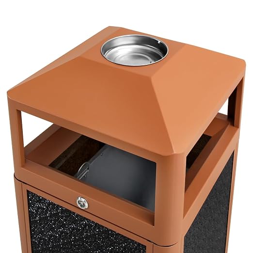 Square Waste Container with Dome Lid | Commercial Outdoor Garbage and Trash - Image 5