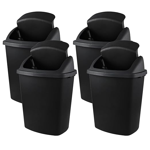 19 Gallon Kitchen Waste Bin, Large Plastic Trash Can, Holds 70 Liters by Parlynies