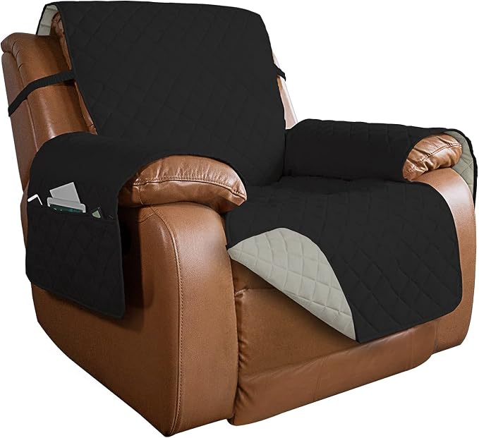 PureFit Reversible Quilted Oversized Recliner Sofa Cover, Water Resistant by PureFit