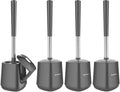 SetSail Toilet Brush and Holder 4 Pack, Self Closing Lid Toilet Bowl Brushes by SetSail