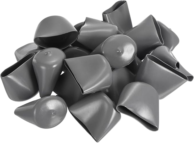 uxcell 20pcs Rubber End Caps 38mm ID Vinyl Cap Cover Screw Protectors Dark Grey - Image 4