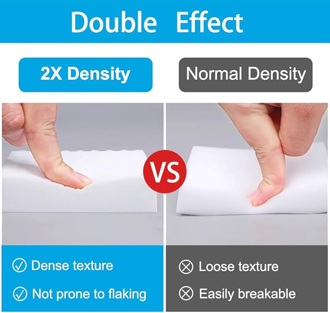 Magic Sponge Erasers, 50 Pack 2X Density Stronger Melamine Sponge Foam Pads - Image 3