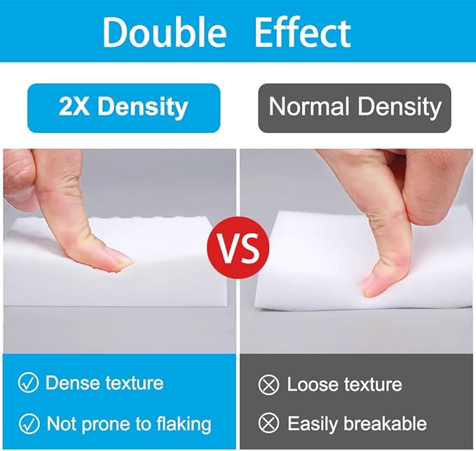 Magic Sponge Erasers, 100 Pack 2X Density Stronger Melamine Sponge Foam Pads - Image 3