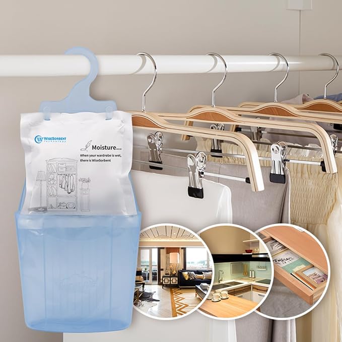 Moisture Absorber Packets with Plastic Case & Hook, Odor Eliminator, Leak Proof - Image 3